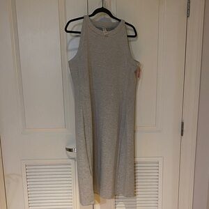Spanx AirEssentials Midi Tank Gray Dress. NWT.